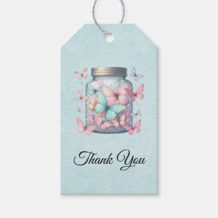 Whimsical Butterflies in a Jar Thank You Gift Tags