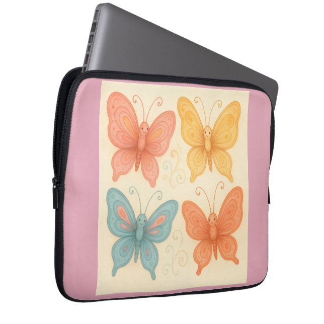 Whimsical Butterflies  Laptop Sleeve (Front Right)