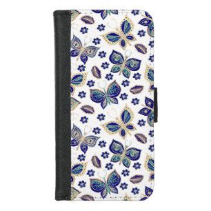 Whimsical Butterflies on a White Background iPhone 8/7 Wallet Case