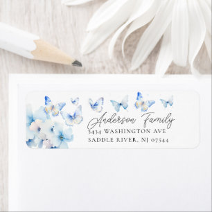 Whimsical Butterflies Return Address Label