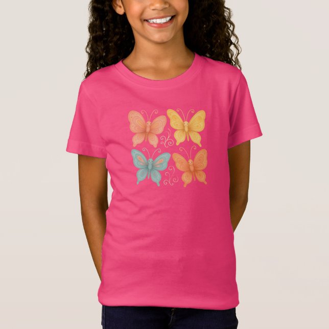 Whimsical Butterflies T-Shirt (Front)