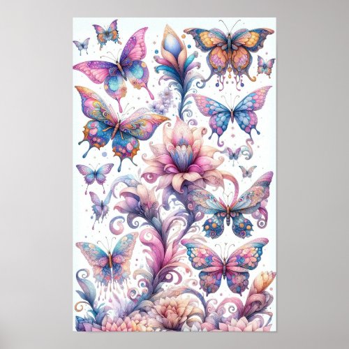 Whimsical Butterflies Wall Art