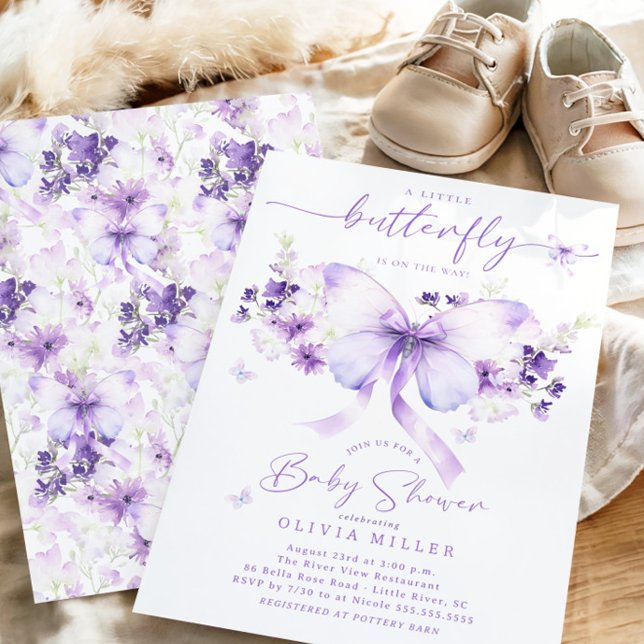 Whimsical Butterfly Baby Shower Invitation (Creator Uploaded)