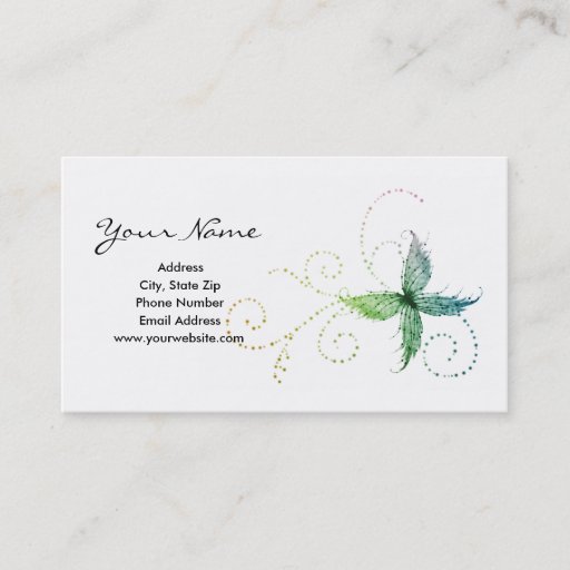 Customizable Whimsical Butterfly Business Cards