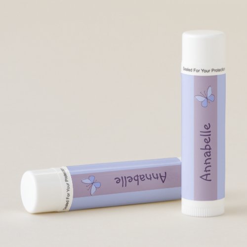 Whimsical Butterfly Doodle Your Name Lip Balm