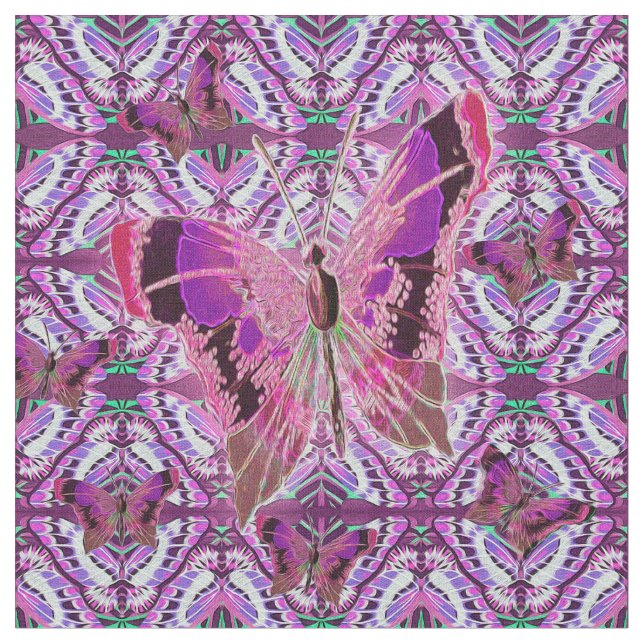 Whimsical Butterfly Fabric (Close Up)