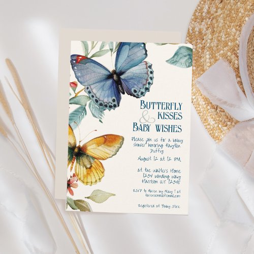 Whimsical Butterfly Fairytale Spring Baby Shower Invitation