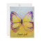 Whimsical Butterfly Flat Note Thank You Card