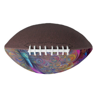 Whimsical Butterfly Fractal Watercolor Digital Pai Football