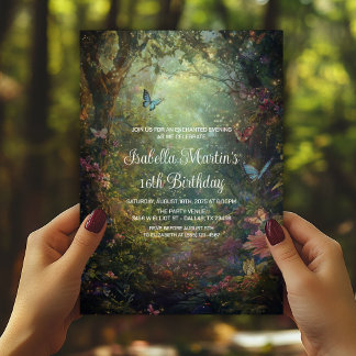 Whimsical Butterfly Garden Enchanted Any Event Invitation