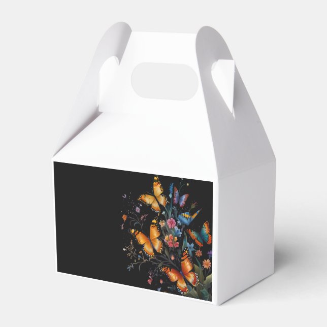 Whimsical Butterfly Garden Favor Boxes (Back Side)
