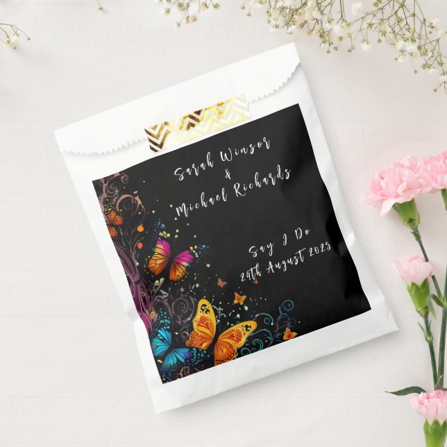 Whimsical Butterfly Garden Wedding  Favor Bag (Sealed)