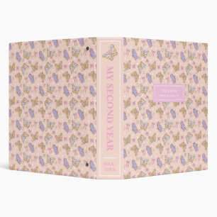 Whimsical Butterfly Girl Personalized Photo Album 3 Ring Binder