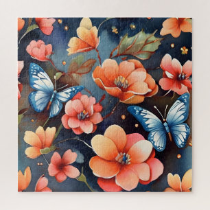 Whimsical Butterfly Illustration Unique  Jigsaw Puzzle