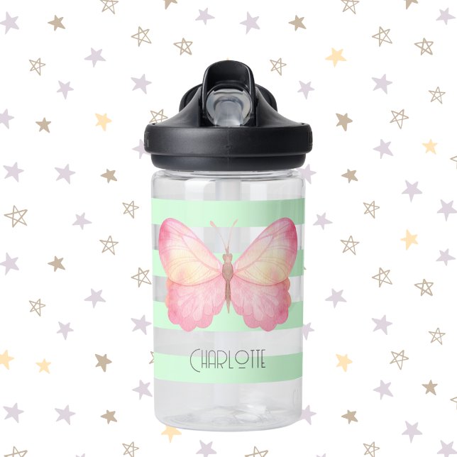Whimsical Butterfly Personalized Water Bottle (Whimsical Butterfly Personalized Water Bottle)