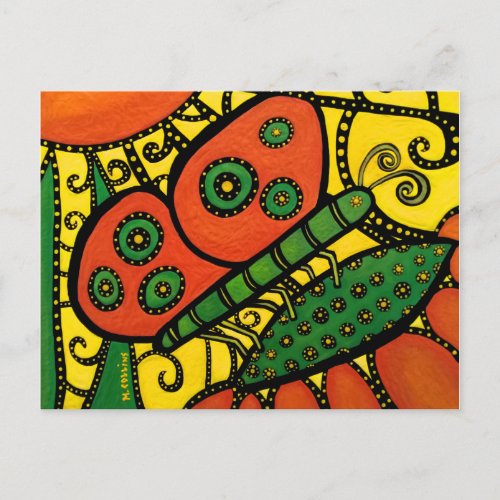 Whimsical Butterfly Postcard