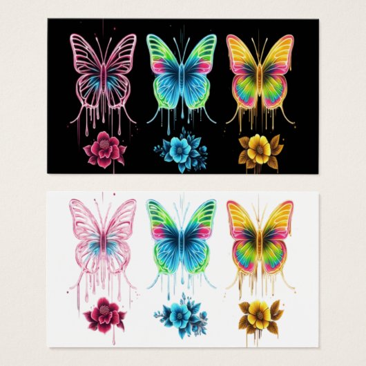 Whimsical Butterfly Symphony: Vibrant Colors (Front & Back)