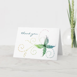 Whimsical Butterfly - Thank You Card