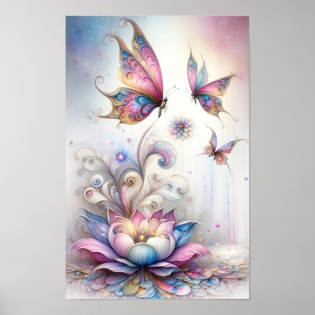 Whimsical Butterfly Wall Art (Front)