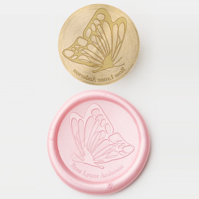 Whimsical  Butterfly  Wax Seal Stamp (Stamped)
