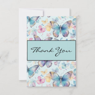 Whimsical Butterfly Wedding Thank You Card