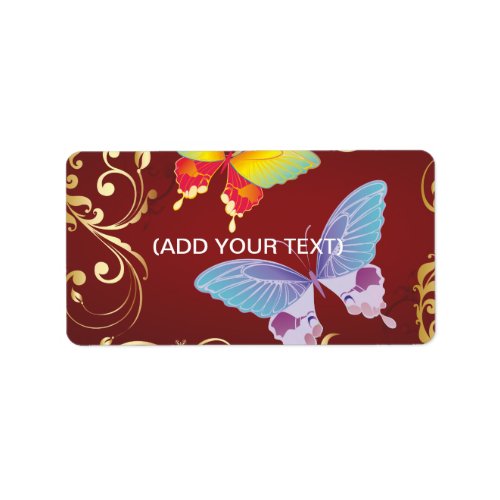 Whimsical Butterflys Label