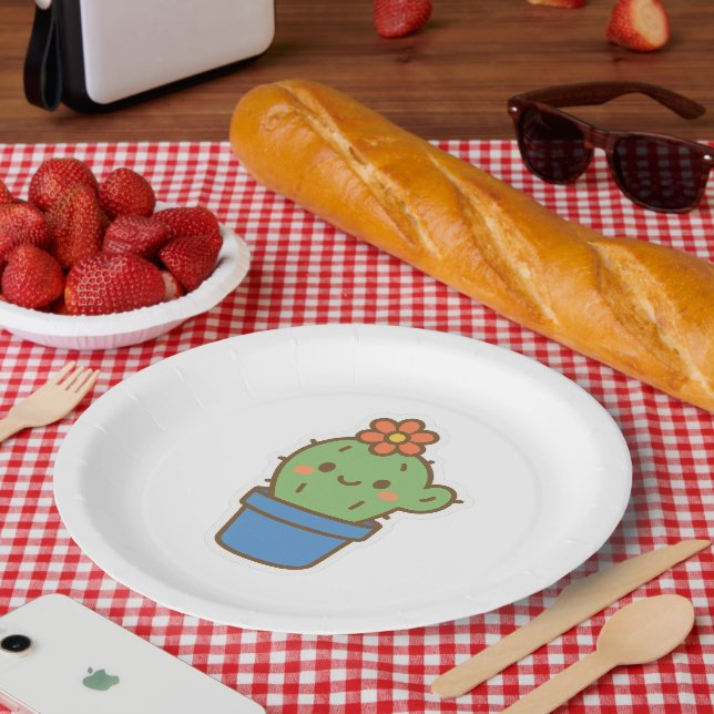 Whimsical Cactus Paper Plates (Picnic)