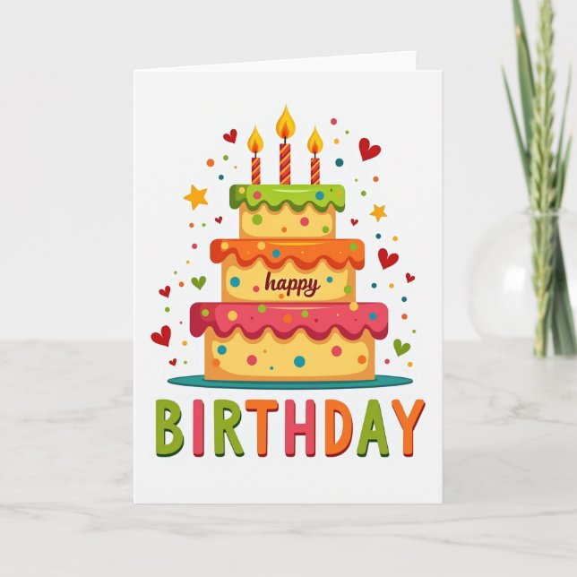 Whimsical Cake Art Card (Front)