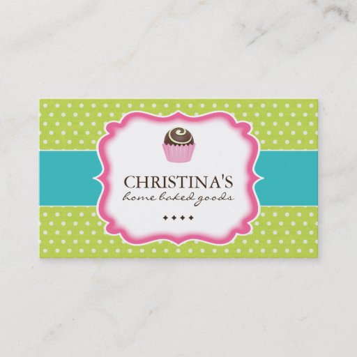 Customizable Whimsical Cake Ball Business Cards
