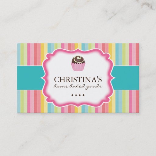 Customizable Whimsical Cake Ball Business Cards