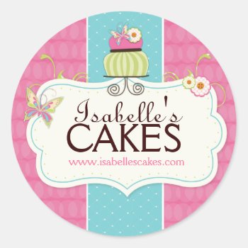 Whimsical Cake Labels by colourfuldesigns at Zazzle