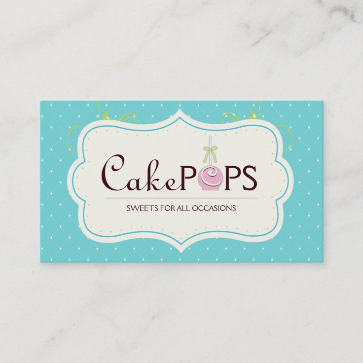 Whimsical Cake Pop Business Card Zazzle