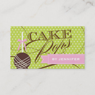 Whimsical Cake Pop Business Card