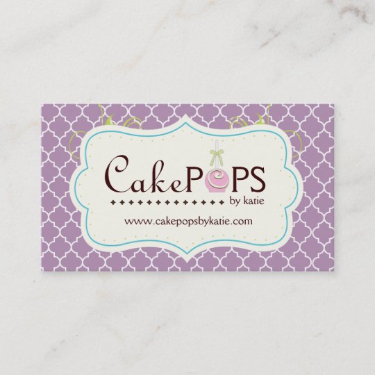 Whimsical Cake Pop Business Card