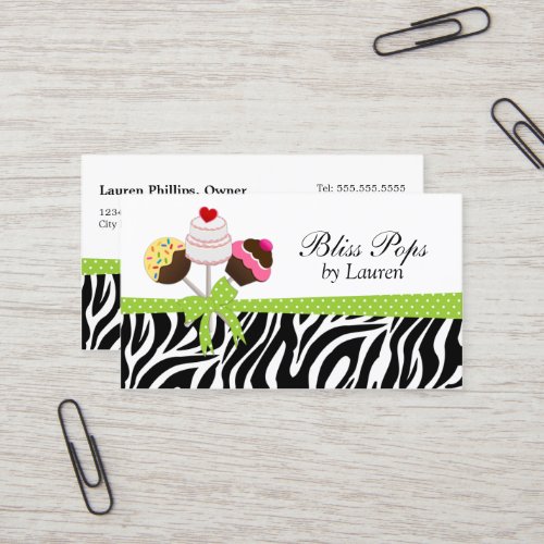 Cake Pops Business Cards