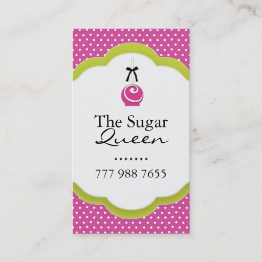 Customizable Whimsical Cake Pops Business Cards