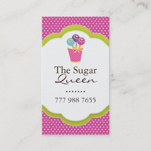 Whimsical Cake Pops Business Cards