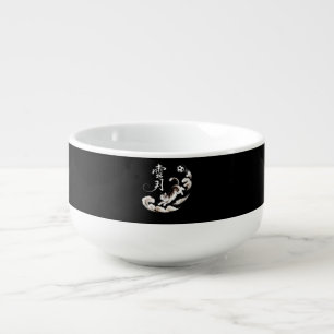 Whimsical Calico Cat For Soccer Fans and Cat Lover Soup Mug