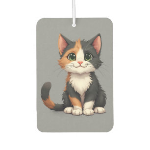Whimsical Calico Kitten with Cattitude Air Freshener