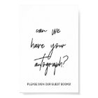 Whimsical Calligraphy Autograph Guest Book Sign