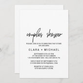 Whimsical Calligraphy Couples Shower Invitation (Front/Back)
