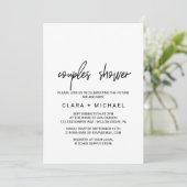 Whimsical Calligraphy Couples Shower Invitation (Standing Front)