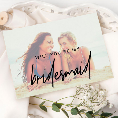 Whimsical Calligraphy | Faded Photo Bridesmaid