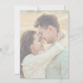 Whimsical Calligraphy | Faded Photo Formal Wedding Invitation (Back)