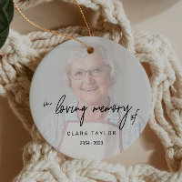 Whimsical Calligraphy Faded Photo In Loving Memory
