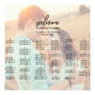 Whimsical Calligraphy | Faded Photo Seating Chart