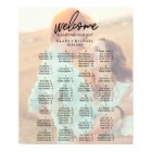 Whimsical Calligraphy | Faded Photo Seating Chart