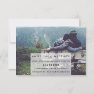 Whimsical Calligraphy Faded Photo The Wedding Of Invitation