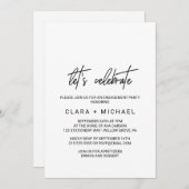 Whimsical Calligraphy Let's Celebrate Invitation (Front/Back)