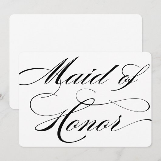 Whimsical Calligraphy | Maid of Honor Wedding Sign (Front/Back)